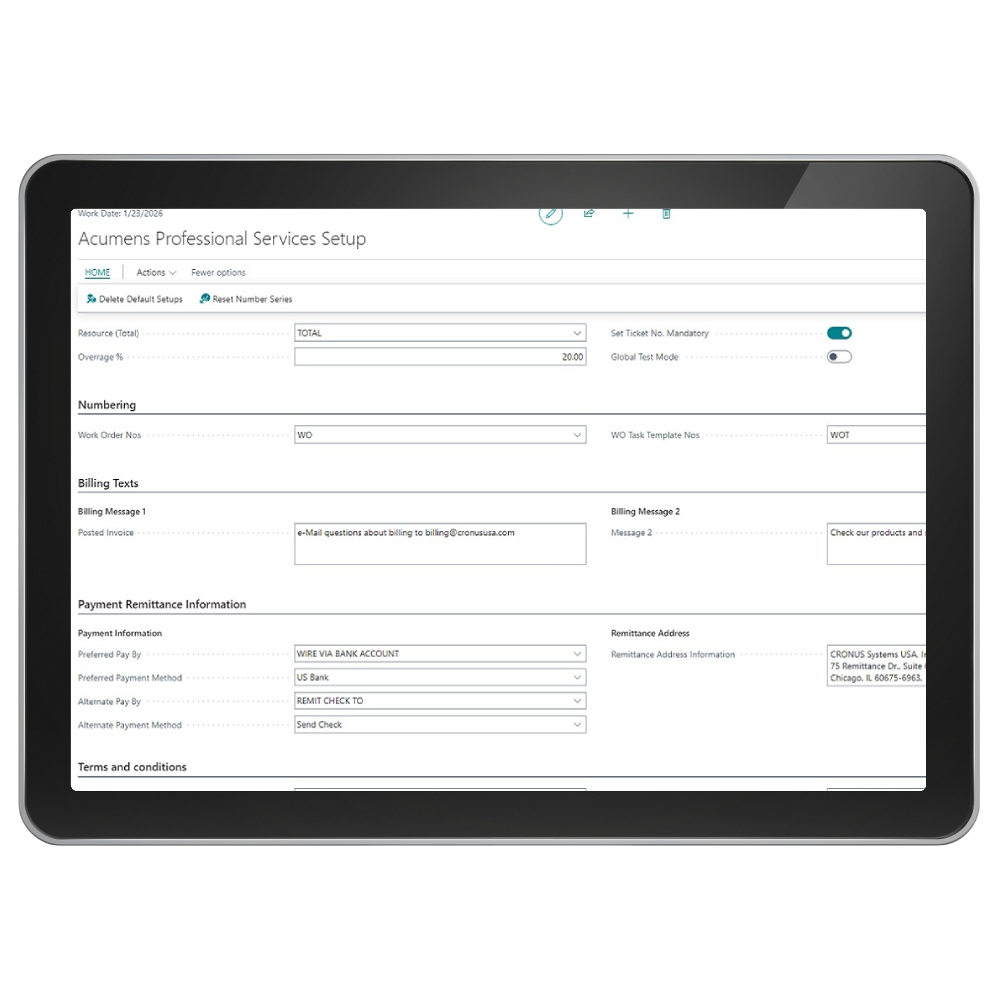 Acumens Professional Services Management